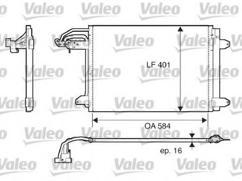 Condensator, climatizare VW TOURAN (1T1, 1T2) (2003 - 2010) VALEO 817777