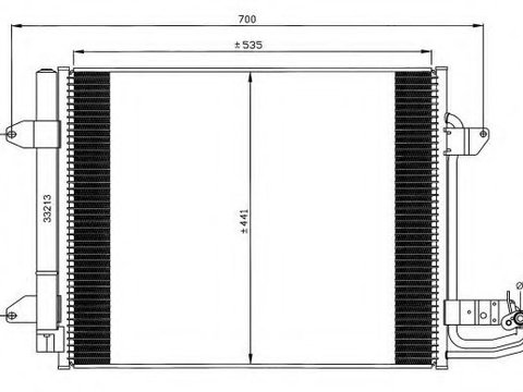 Condensator, climatizare VW TOURAN (1T1, 1T2) (2003 - 2010) NRF 35521