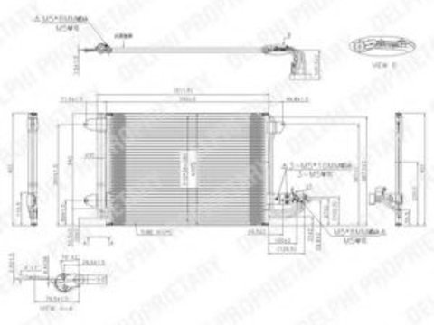 Condensator, climatizare VW TOURAN (1T3) (2010 - 2015) DELPHI TSP0225482 piesa NOUA