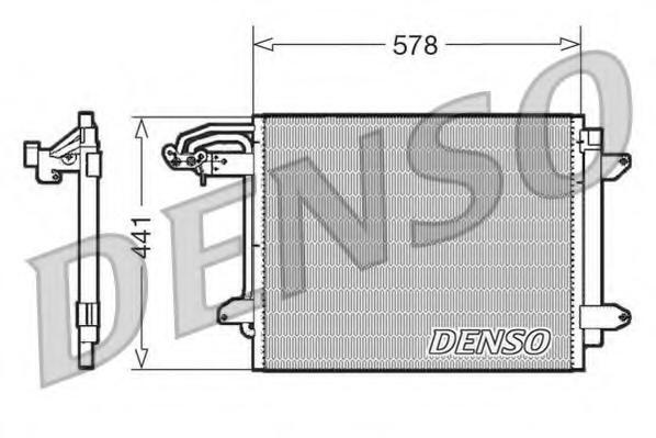 Condensator, climatizare VW TRANSPORTER / CARAVELLE Mk IV bus (70XB, 70XC, 7DB, 7DW), VW TOURAN (1T1, 1T2), VW CADDY III caroserie (2KA, 2KH, 2CA, 2CH