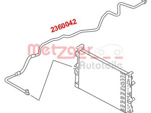 Conducta aer conditionat (presiune variabila) RENAULT MEGANE II limuzina (LM0/1_) (2003 - 2016) METZGER 2360042