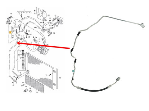 Conducta aer conditionat VW Passat B6 B7 CC B6