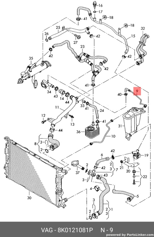 Conducta apa Audi A4 B8 2.0 TDI CAG Sedan 2009 OEM 8K0121081P