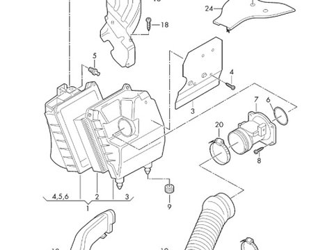 Conducta captare aer Audi A4 8E 2006 2007 Sedan OEM 8E0129617D