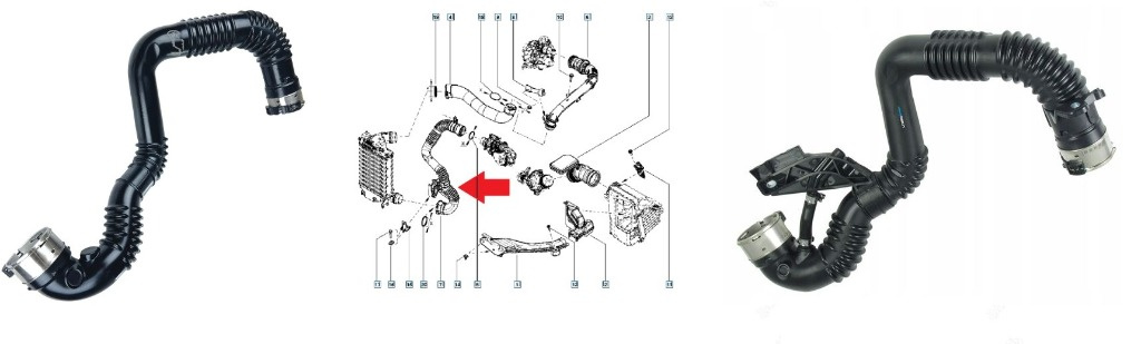 Conducta / furtun intercooler Kadjar , Qashqai 1.6 Diesel