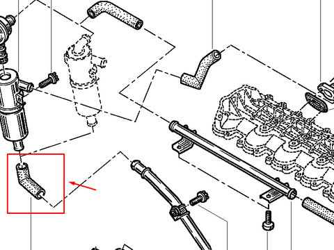 Conducta injector pentru ulei, Renault Espace III Avantime, JE0E, Original 7700875320