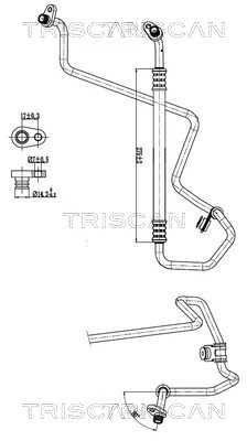 Conducta presiune variablia aer conditionat Triscan PEUGEOT 2008 I (CU_) 2018-2019 - 9010 28072