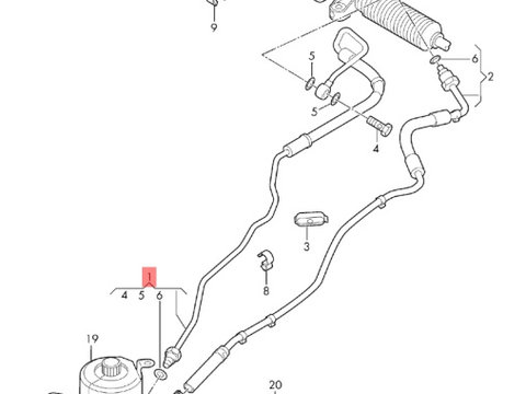 Conducta servodirectie Seat Cordoba (6L2) Berlina 2003 1.9 SDI OEM 6Q1423893G