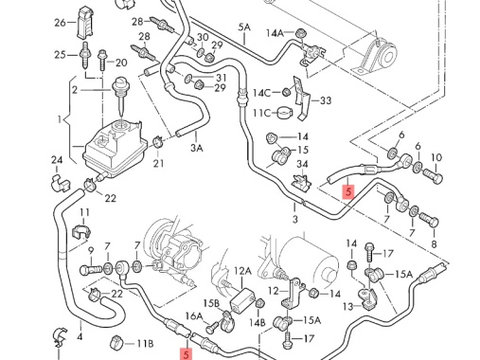 Conducta Servodirectie VW Golf 4 1.9 TDI OEM 1J0422893CH