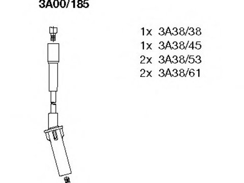 Conductori cabluri 3A00 185 BREMI pentru Vw Routan