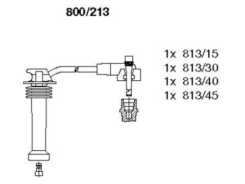 Conductori cabluri 800 213 BREMI pentru Ford Fiesta Ford Escort Ford Orion Ford Verona Ford Mondeo Ford Courier