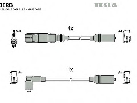 Conductori cabluri T068B TESLA pentru Audi A4 Vw Passat
