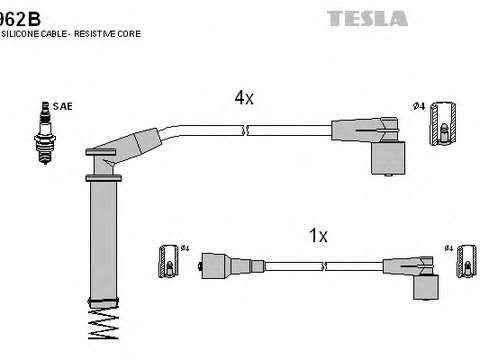 Conductori cabluri T962B TESLA pentru Opel Corsa Opel Kadett Opel Vectra Opel Vita