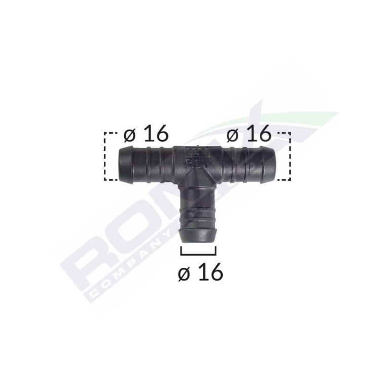 Conector teu furtun conducta diametru 16 mm set 5 