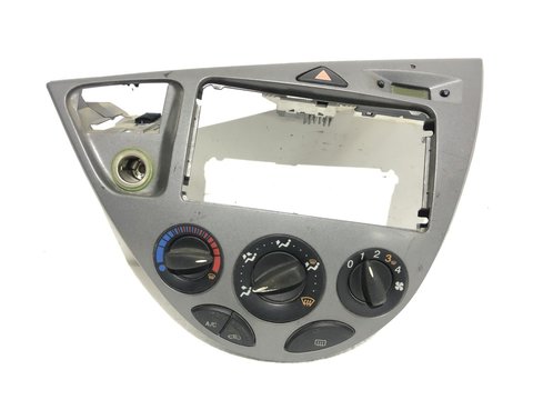 Consola centrala bord + panou climatizare Ford Focus I - gri 98ABA046A04AEW 98ABA046A04AEW