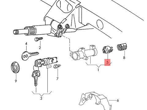 Contact electric VW Golf 4 2001 2002 Hatchback OEM 4B0905849