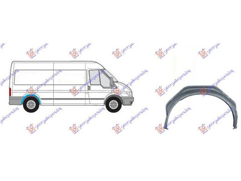 Contra aripa FATA FORD TRANSIT 2000->2006 Contra aripa spate dreapta PIESA NOUA ANI 2000 2001 2002 2003 2004 2005 2006