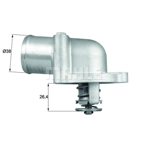 Corp termostat Mahle Alfa Romeo 155, 1992-1997, motor 2.5 V6, benzina, GT, 2004-2010, motor 3.2 V6, diesel, temp. deschidere [grade Celsius] 87