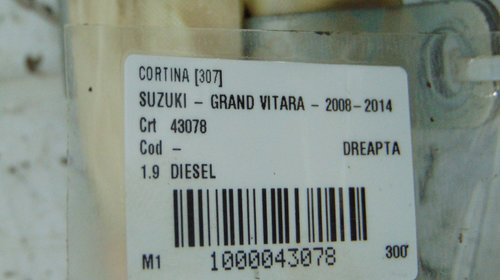 Cortina dreapta Suzuki Grand Vitara din 