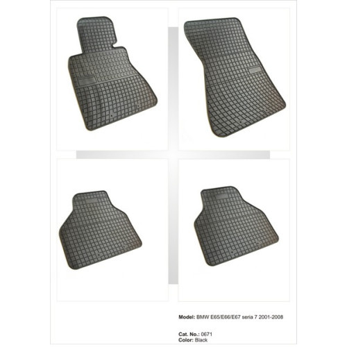 Covoare cauciuc BMW E65 / E66 / E67 seria 7 2001-2008 ( 0671, P30 ) AL-TCT-3400