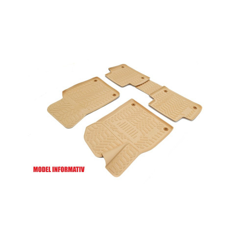 Covoare cauciuc tavita Bej compatibile VW Tiguan I 2007-2016 Cod: 3D 62023B / A10 AL-111121-28