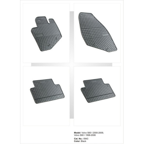 Covoare cauciuc VOLVO S80 I 1998-2006 ( 0943 P40 )