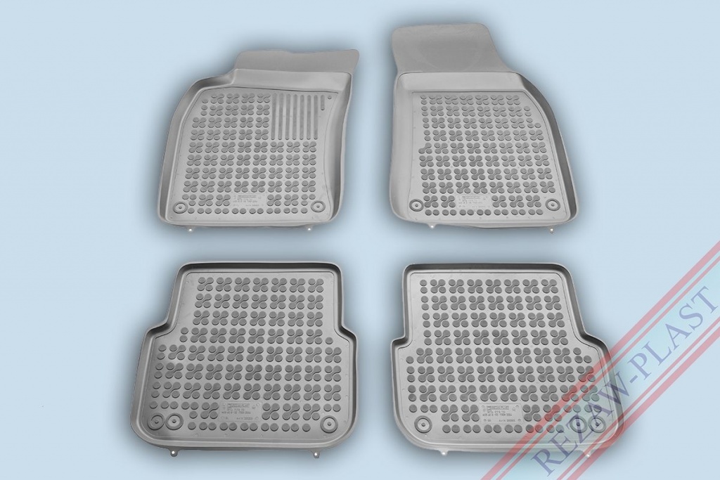 Covoare / Covorase / Presuri cauciuc stil tip tavita GRI AUDI A6 C6 2004-2011 Allroad Quattro - REZAW PLAST