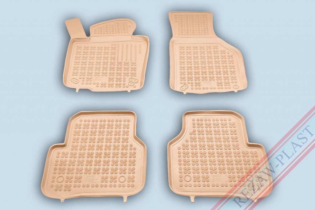 Covoare / Covorase / Presuri cauciuc stil tip tavita BEJ VW Passat B6 2005-2010 - REZAW PLAST