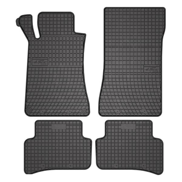 Covoras podea cauciuc Floor mats Rubber 4 pcs BASIC front/rear set colour black MERCEDES C T-MODEL S203 C W203 05.00-08.07 Saloon FROGUM MMT A040 0785