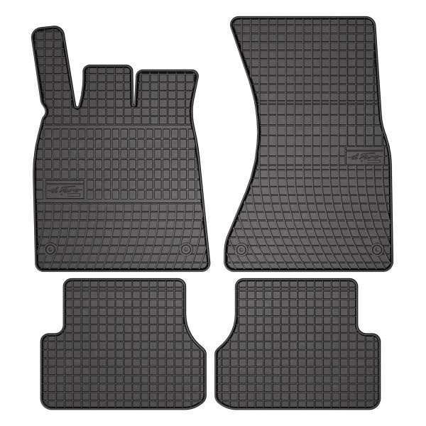 Covoras podea cauciuc Floor mats Rubber 4 pcs BASIC front/rear set colour black AUDI A6 ALLROAD C7 A6 C7 A7 10.10-09.18 Liftback / Saloon / Station wagon version: AWD/4WD / FWD FROGUM MMT A040 0730
