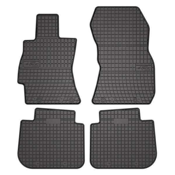 Covoras podea cauciuc Floor mats Rubber 4 pcs BASIC front/rear set colour black SUBARU FORESTER IMPREZA LEGACY IV 09.03- Liftback / Station wagon / SUV FROGUM MMT A040 0890