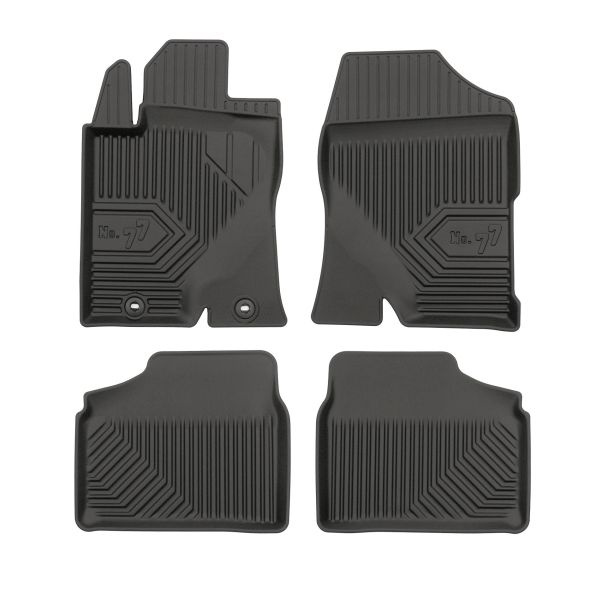 Covoras podea cauciuc Floor mats TPE 4 pcs ducts No. 77 front/rear set colour black TOYOTA AVENSIS 03.03-11.08 FROGUM FRG77409262
