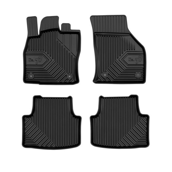 Covoras podea cauciuc Floor mats TPE 4 pcs ducts No. 77 front/rear set colour black SKODA OCTAVIA III OCTAVIA IV 11.12- Liftback / Station wagon FROGUM FRG77407015