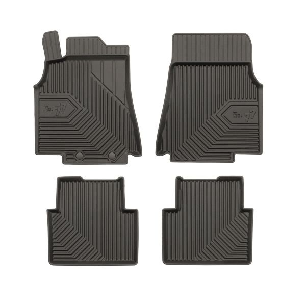 Covoras podea cauciuc Floor mats TPE 4 pcs ducts No. 77 front/rear set colour black MERCEDES A W169 09.04-06.12 FROGUM FRG77408760