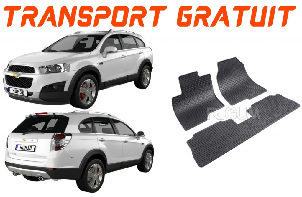 Covorase auto Chevrolet Captiva 2006 - 09.2018 Set presuri cauciuc 100% 901306*2-CS529.1