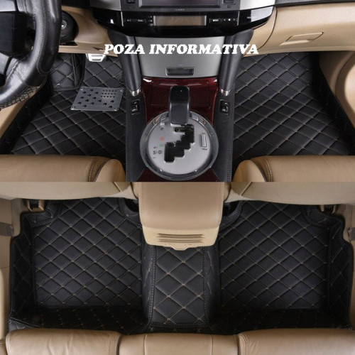 Covorase auto LUX PIELE 5D BMW X3 F25 2010-2017 ( 5D-034 cusatura bej )