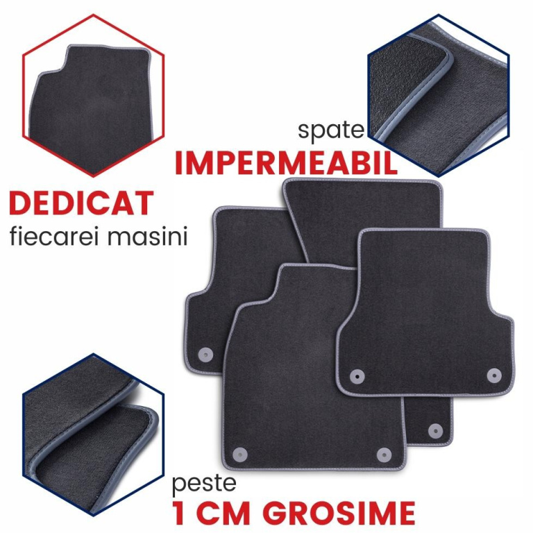 Covorase auto mocheta Ford Focus II, caroserie Hatchback, fabricatie 2004 - 02.2011 2 M160802GRI#2