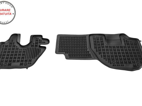 Covorase interior cauciuc tip tava negru Isuzu ELF VI N-Series N 2006 - 2-Piese