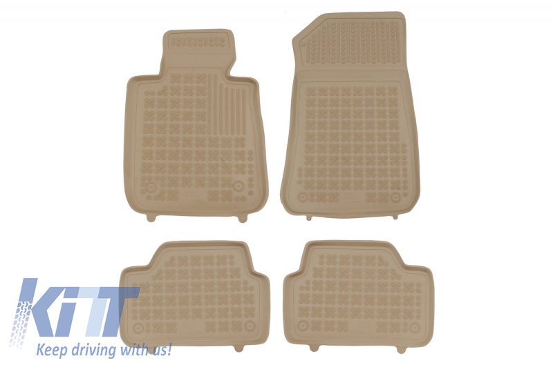 Covorase Presuri Auto Bej din Cauciuc compatibil cu BMW Seria 1 E87 (2004-2011) F20 (2011-2019)