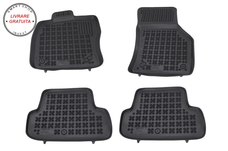 Covorase Presuri Auto Negru din Cauciuc compatibil cu AUDI A3 8V Hatchback (2012-) 3 Usi
