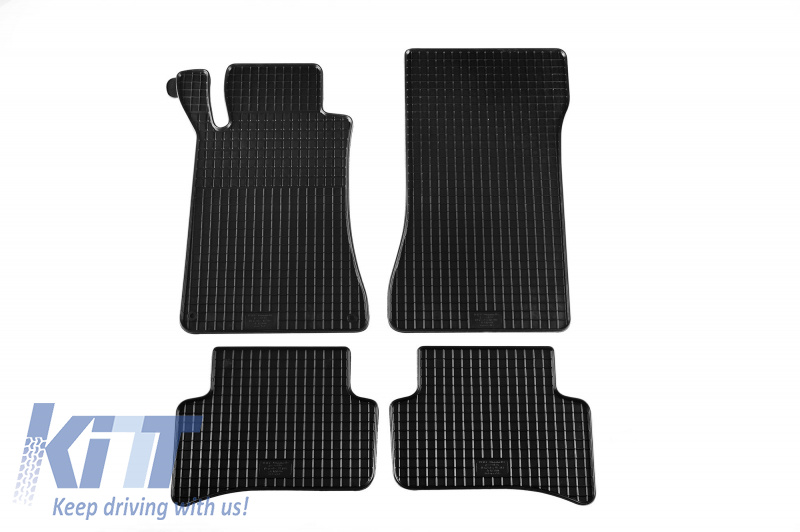 Covorase Presuri Auto Negru din Cauciuc compatibil cu MERCEDES W203 C-Class 2000-2007