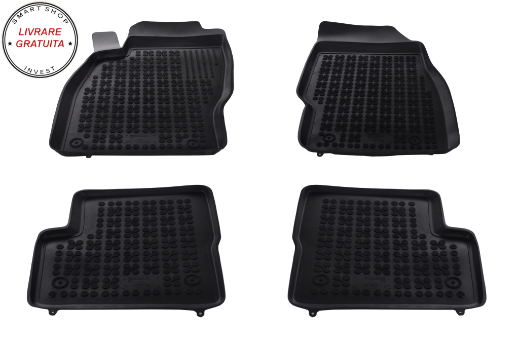 Covorase Presuri Auto Negru din Cauciuc compatibil cu Opel Corsa D IV (2006-2014) Corsa E V (2014-2019)- livrare gratuita