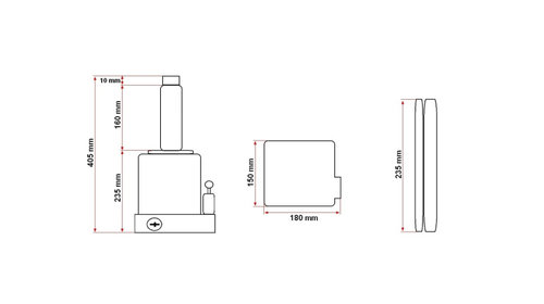 Cric hidraulic tip piston, sarcina maxim