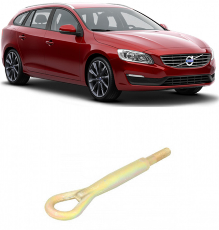 Cui carlig pentru remorcare sau tractare BK007 Volvo V60 I 155 2010-2018 14-047609003347P