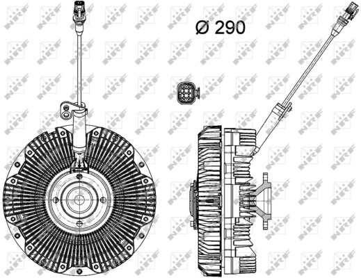 Cupla ventilator radiator 49168 NRF pentru Volvo S80 Vw Derby Vw Flight Vw Polo Man Tga Man Tgx Man Tgs