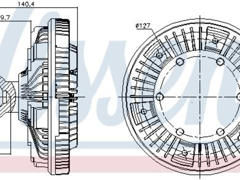 Cupla ventilator radiator 86069 NISSENS pentru Volvo V90