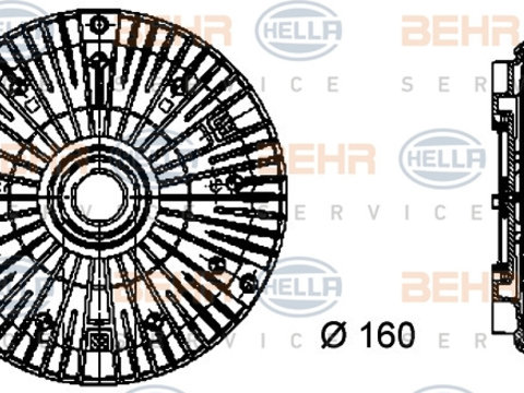 Cupla, ventilator radiator (8MV376732091 HELLA) BMW