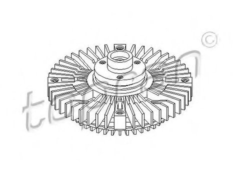 Cupla, ventilator radiator AUDI A4 Avant (8E5, B6) (2001 - 2004) TOPRAN 109 607