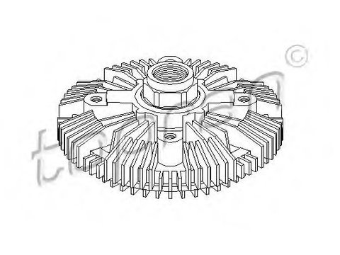 Cupla, ventilator radiator FORD TRANSIT platou / sasiu (E_ _) (1994 - 2000) TOPRAN 302 004