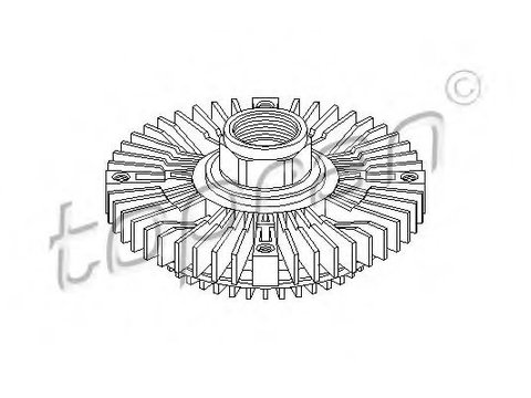 Cupla, ventilator radiator MERCEDES C-CLASS (W202) (1993 - 2000) TOPRAN 400 604 piesa NOUA